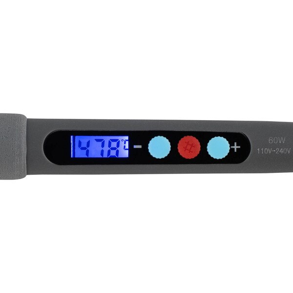 60W Adjustable Temperature Digital Soldering Iron Kit with Power Button